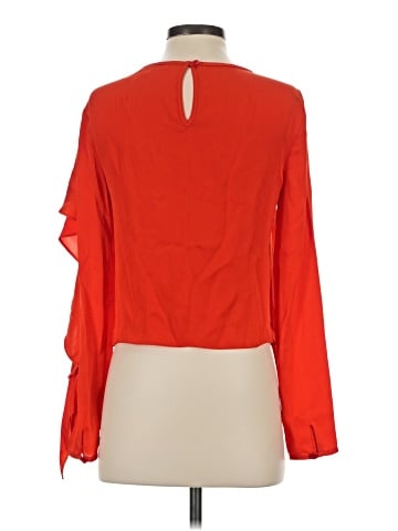 Milly Long Sleeve Silk Top (view 2)