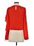 Milly Red Long Sleeve Silk Top Size 2 - photo 2