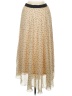 WD.NY 100% Polyester Polka Dots Gold Casual Skirt Size M - photo 2