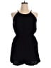 Old Navy 100% Rayon Solid Black Romper Size L (tall) - photo 1