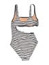 J.Crew Stripes Ivory Two Piece Swimsuit Size 2 - photo 2