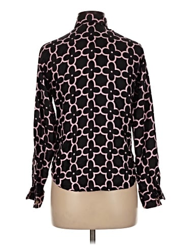 Skirtin Around Long Sleeve Silk Top (view 2)