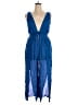 BoHo Me Solid Blue Jumpsuit Size L - photo 1
