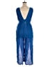 BoHo Me Solid Blue Jumpsuit Size L - photo 2