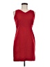 Moda International Solid Red Cocktail Dress Size L - photo 1