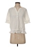 Lands' End Solid White Ivory Short Sleeve Blouse Size XS - photo 1