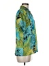 JKLA 100% Polyester Tropical Green Short Sleeve Blouse Size M - photo 4