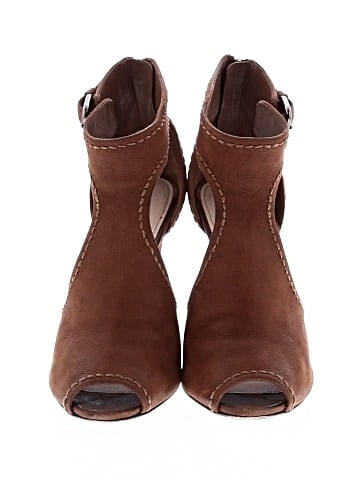Prada Suede Cut Out Peep Toe Booties (view 2)