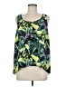 Halogen 100% Polyester Floral Tropical Green Sleeveless Blouse Size M - photo 1