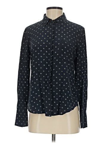 Vince. Long Sleeve Silk Top (view 1)