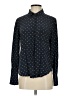Vince. 100% Silk Print Black Long Sleeve Silk Top Size 4 - photo 1