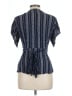 Tart 100% Rayon Blue Short Sleeve Blouse Size L - photo 2