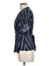 Tart 100% Rayon Blue Short Sleeve Blouse Size L - photo 5