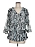 Ellen Tracy 100% Polyester Blue 3/4 Sleeve Blouse Size M - photo 1