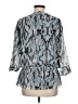 Ellen Tracy 100% Polyester Blue 3/4 Sleeve Blouse Size M - photo 2