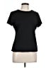 Halogen Solid Black Short Sleeve Top Size L - photo 1