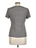 Halogen Stripes Black Short Sleeve Top Size L - photo 2