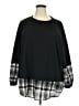 BLOOMCHIC Checkered-gingham Black Pullover Sweater Size 26 - photo 1