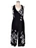 Bisou Bisou 100% Polyester Graphic Black Jumpsuit Size 16 - photo 1