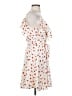 Aqua 100% Polyester Hearts White Casual Dress Size S - photo 4
