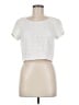 Express Outlet 100% Polyester Ivory Short Sleeve Top Size M - photo 1