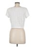 Express Outlet 100% Polyester Ivory Short Sleeve Top Size M - photo 2
