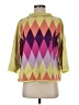 Fate Argyle Yellow Green Pullover Sweater Size S - photo 1