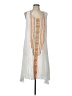 Chico's 100% Rayon White Casual Dress Size Lg Petite (2.5) - photo 1