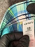 Carter's 100% Cotton Plaid Blue Shorts 12-18 MO / 18 MO - photo 4