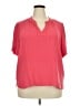 Well Worn 100% Viscose Pink Short Sleeve Blouse Size XXL - photo 1