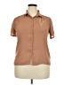 Shapely 100% Polyester Brown Short Sleeve Blouse Size 18 - photo 1