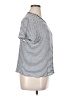 OUTERKNOWN 100% Linen Stripes White Silver Short Sleeve T-Shirt Size XL - photo 4