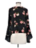 CATHERINE Catherine Malandrino 100% Polyester Floral Black 3/4 Sleeve Blouse Size XS - photo 1