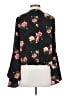 CATHERINE Catherine Malandrino 100% Polyester Floral Black 3/4 Sleeve Blouse Size XS - photo 2