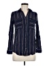 Sweet Wanderer 100% Rayon Stripes Blue Long Sleeve Blouse Size M - photo 1