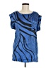 Criss Cross 100% Polyester Blue Sleeveless Top Size M - photo 1