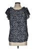 Ann Taylor LOFT 100% Rayon Blue Short Sleeve Blouse Size L - photo 1