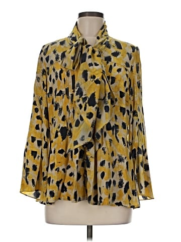 Tracy Reese Long Sleeve Silk Top (view 1)