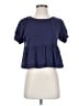 Anthropologie Blue Short Sleeve Top Size S - photo 1