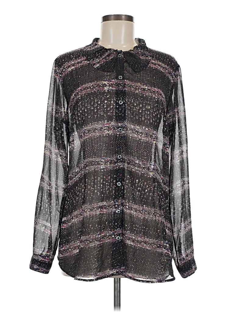 Pre-owned Cabi Long Sleeve Blouse In Gray