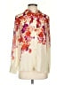 Rose + Olive Floral Ivory Long Sleeve Blouse Size S - photo 1