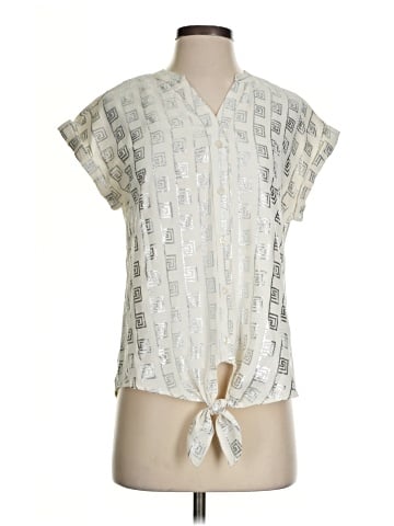 Como Black Short Sleeve Blouse (view 1)