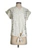 Como Black 100% Polyester Silver Short Sleeve Blouse Size S - photo 1