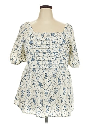 BLOOMCHIC Short Sleeve Blouse (view 1)