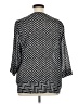 Chico's 100% Polyester Chevron-herringbone Black 3/4 Sleeve Blouse Size XL - photo 2