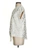 Como Black 100% Polyester Silver Short Sleeve Blouse Size S - photo 5