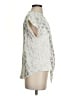 Como Black 100% Polyester Silver Short Sleeve Blouse Size S - photo 4