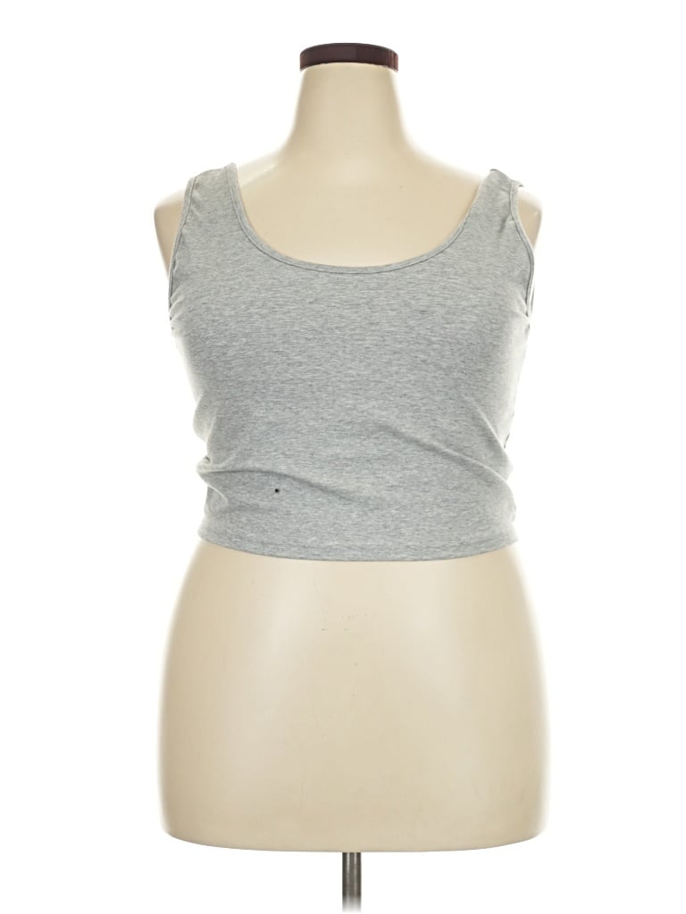 Pre-owned Rebdolls Tank Top Gray Strapless Neckline Tops