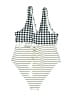 Cupshe Checkered-gingham Ivory Two Piece Swimsuit Size M - photo 2