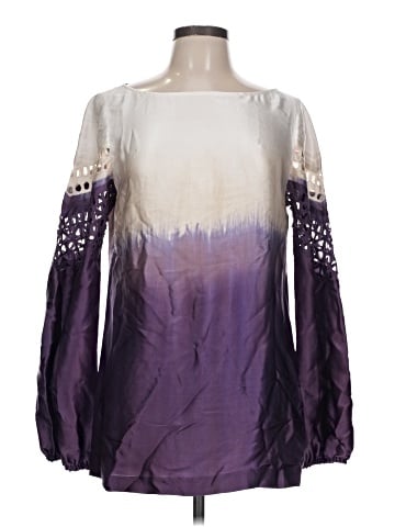 Tory Burch Long Sleeve Silk Top (view 1)